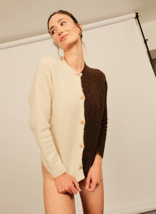 Cardigan Chiado Chocolate/ Gardenia