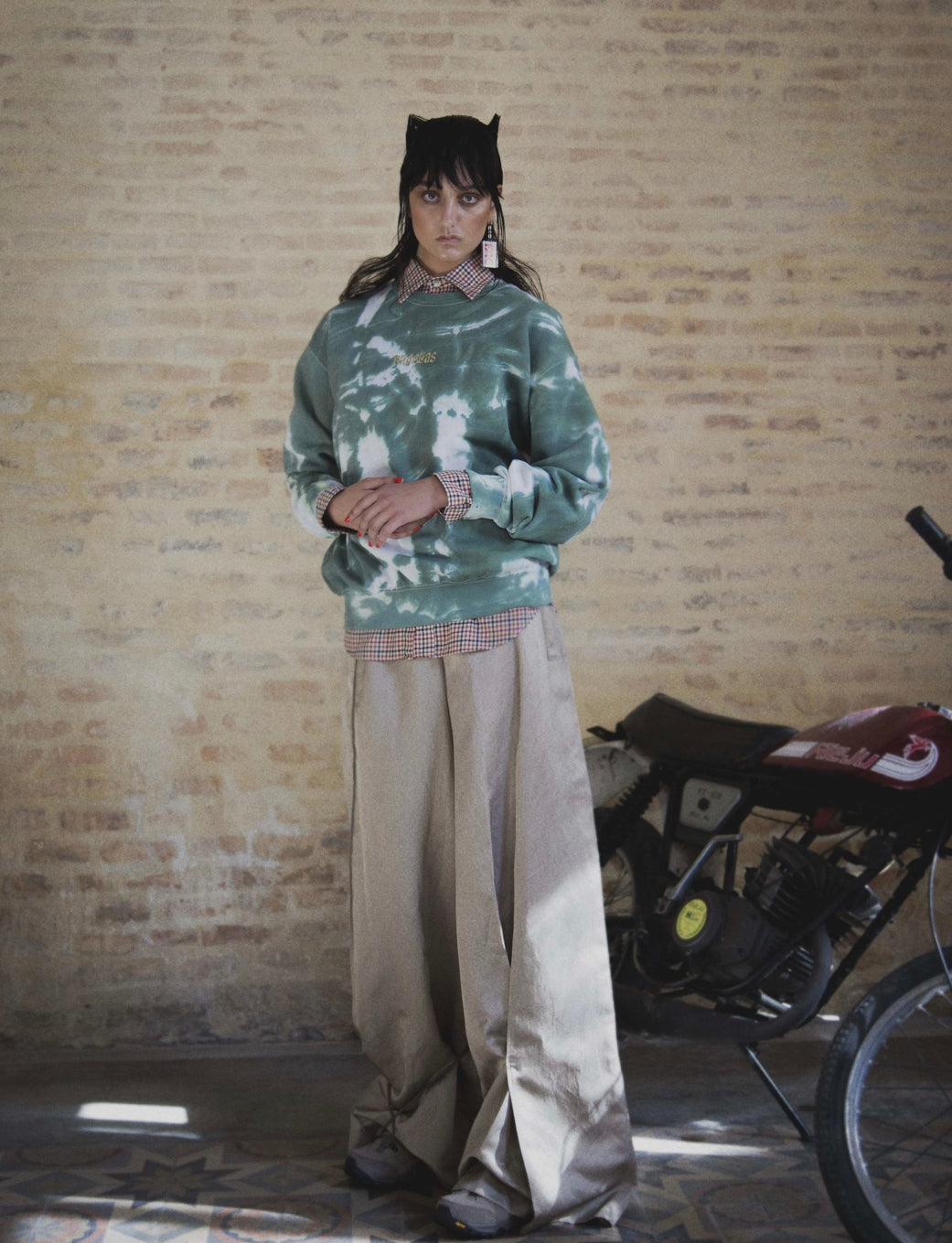 Sweatshirt Shibori Green