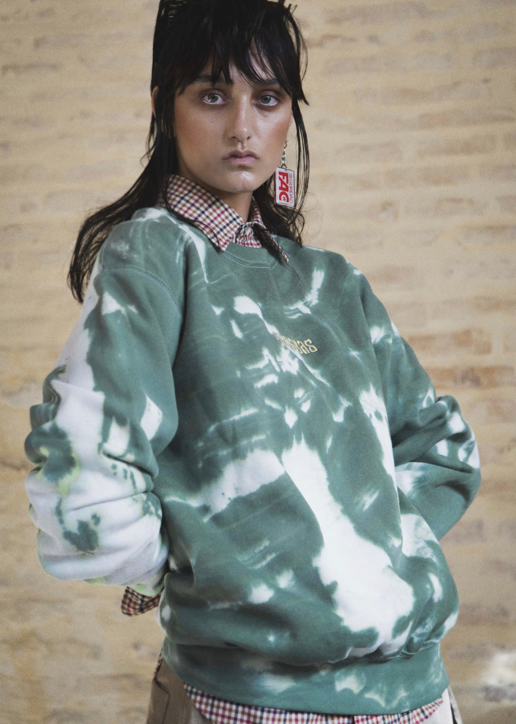Sweatshirt Shibori Green