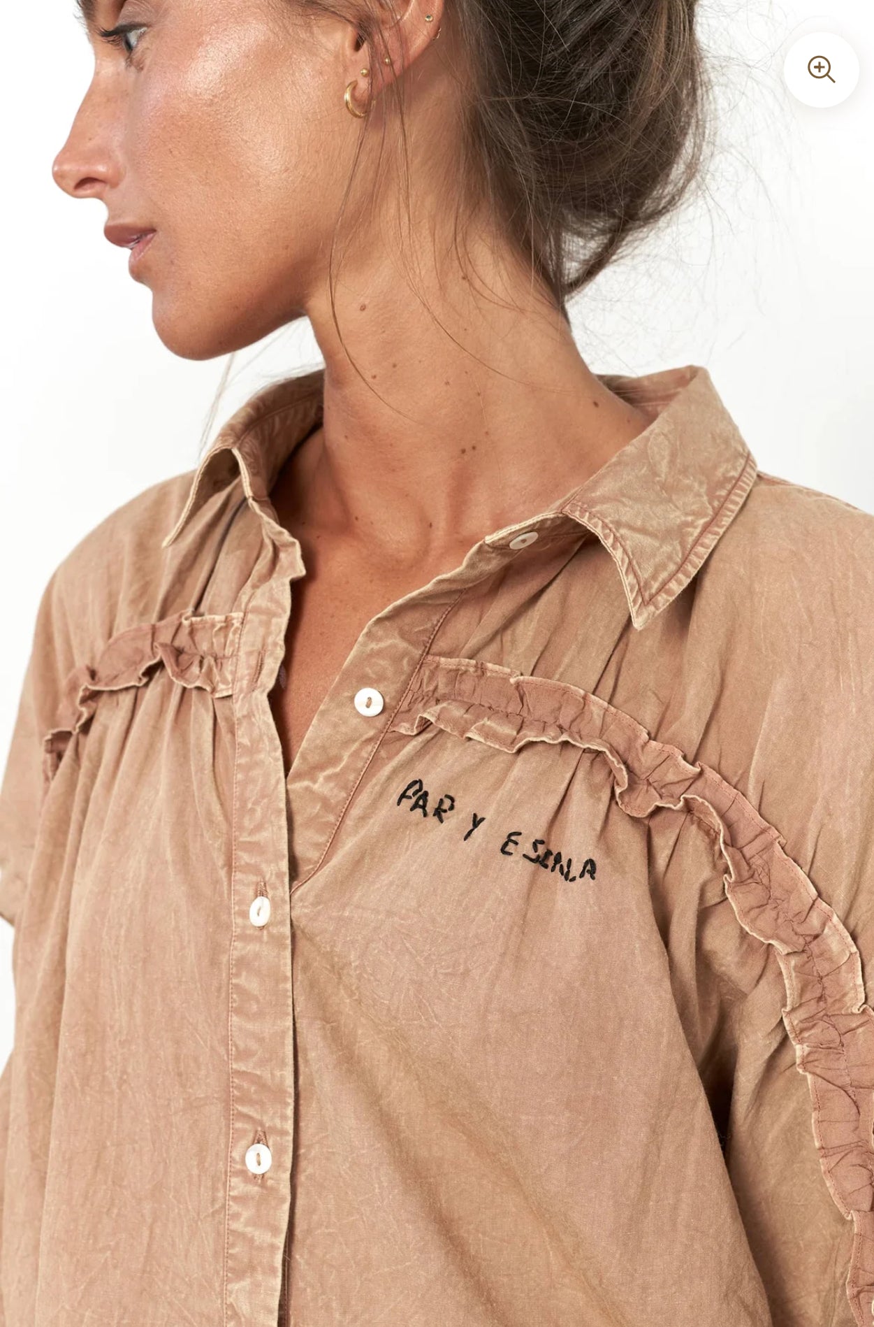 Carlota camel shirt