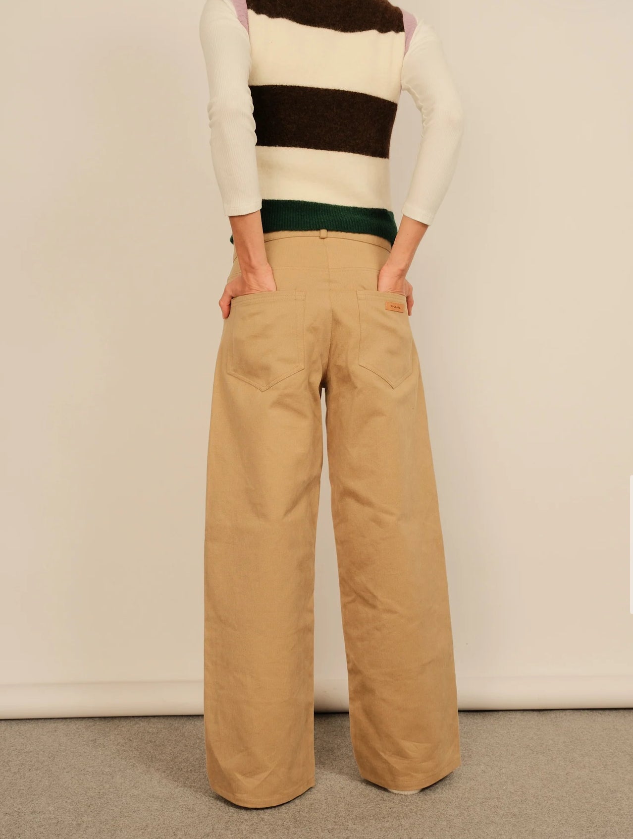 Trousers caterina denim beige