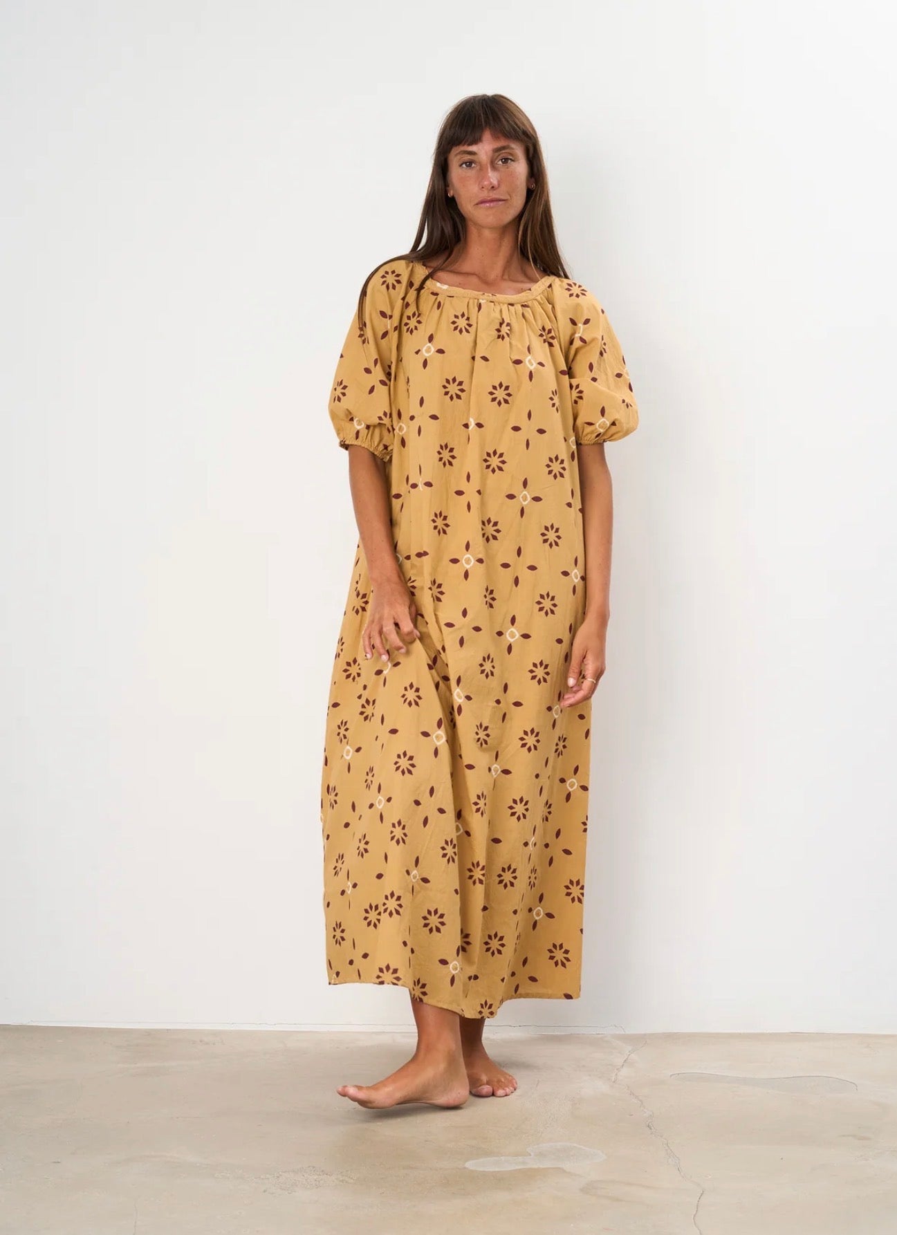 Romance dress camel