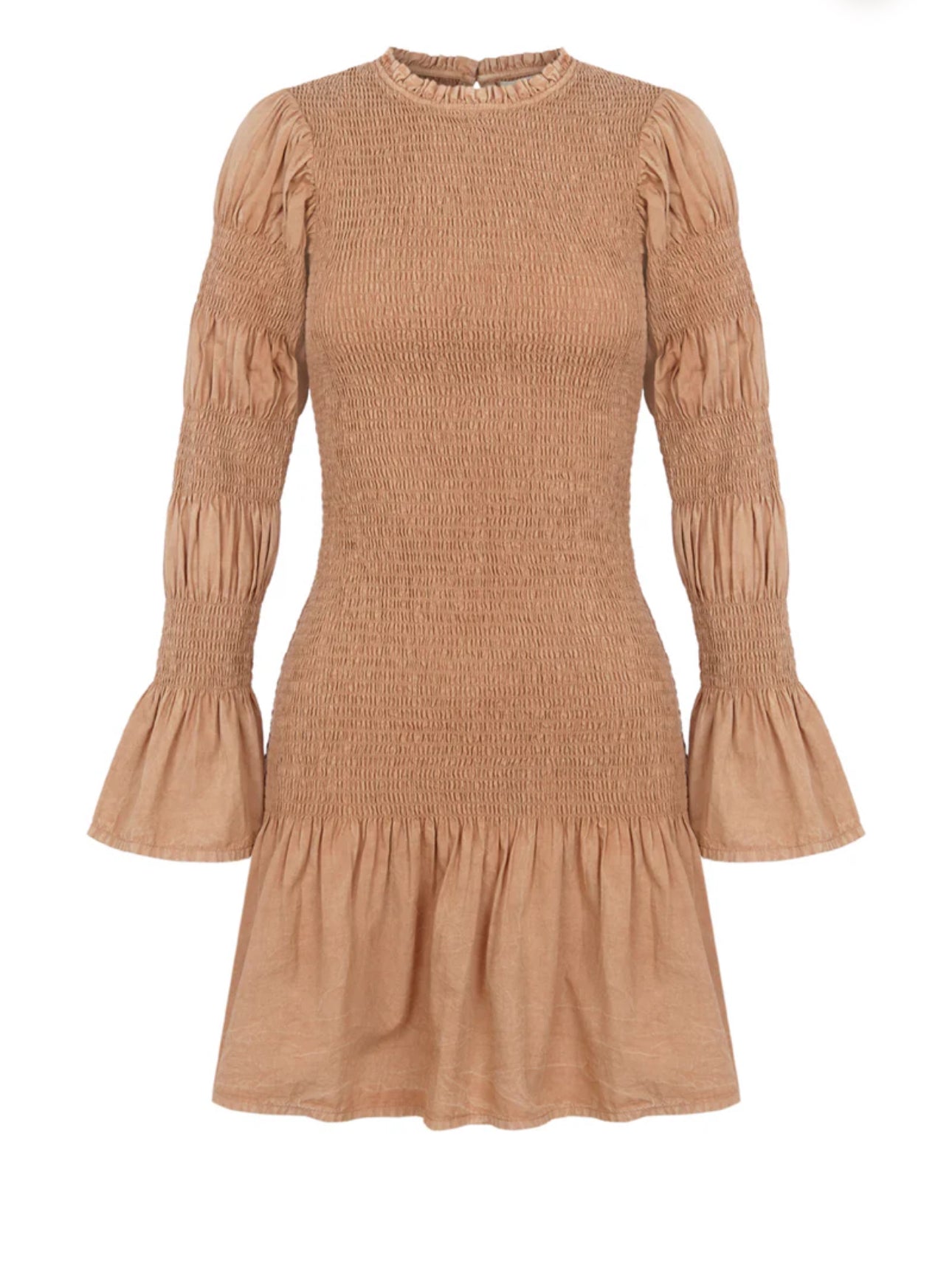 Leandra short camel dress