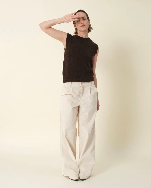 Trousers Olivia Corderoy Off White