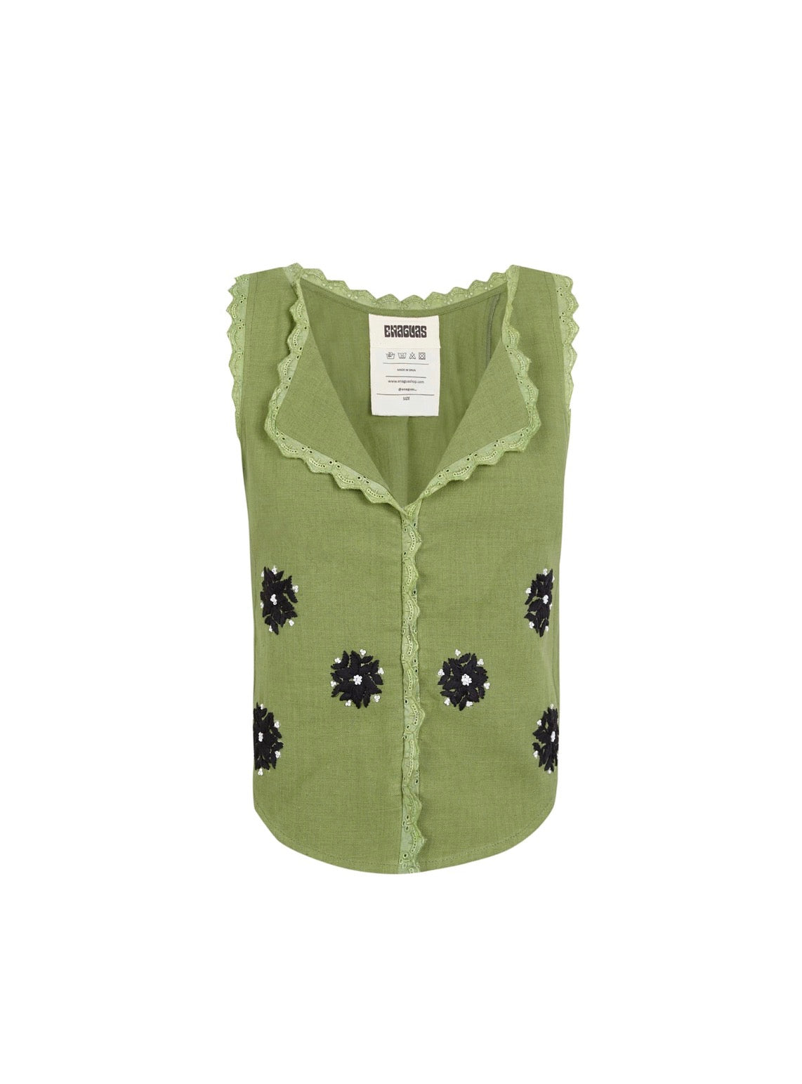 Top manolete verde