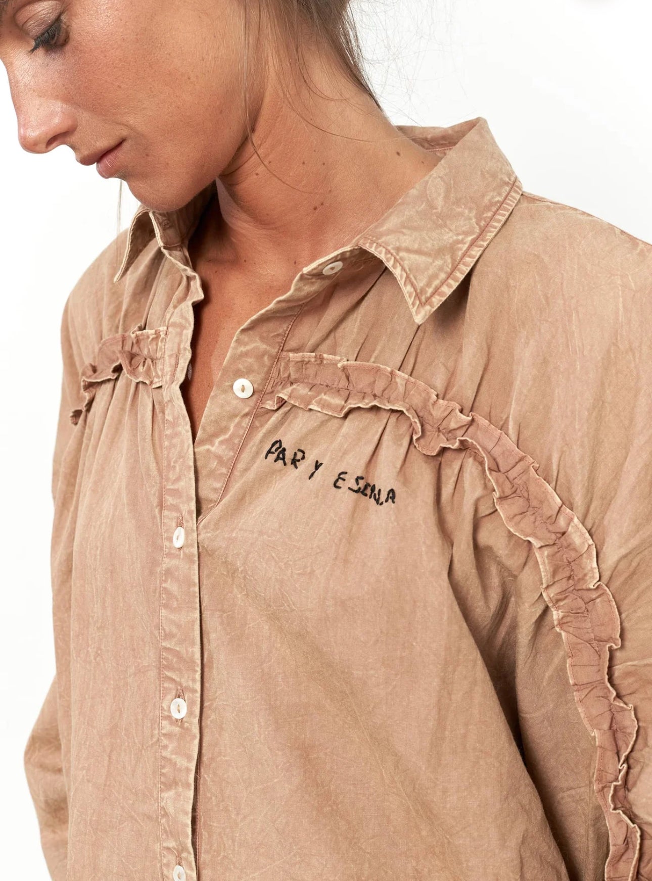 Carlota camel shirt