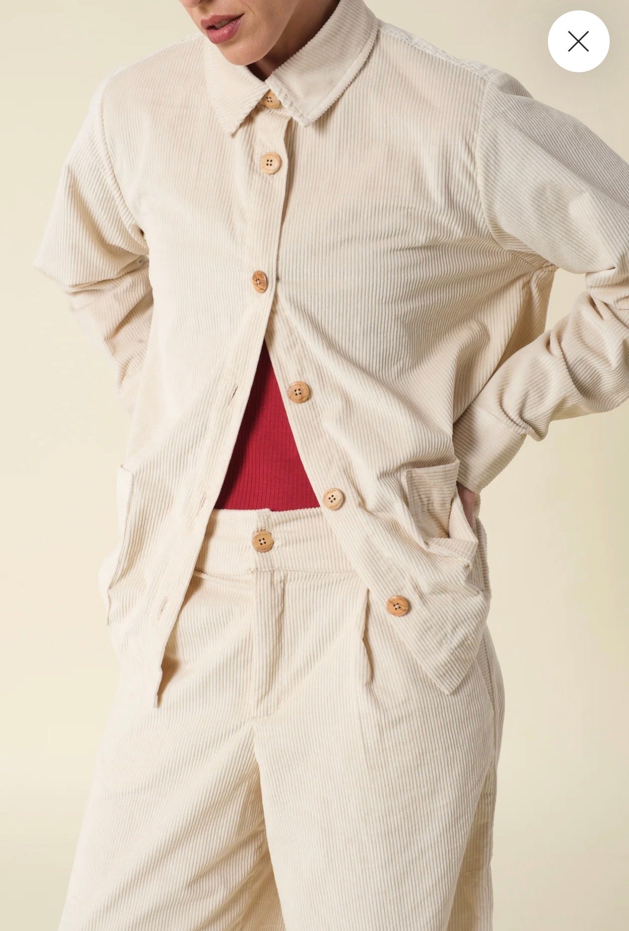 Coat Corduroy Noa Off White