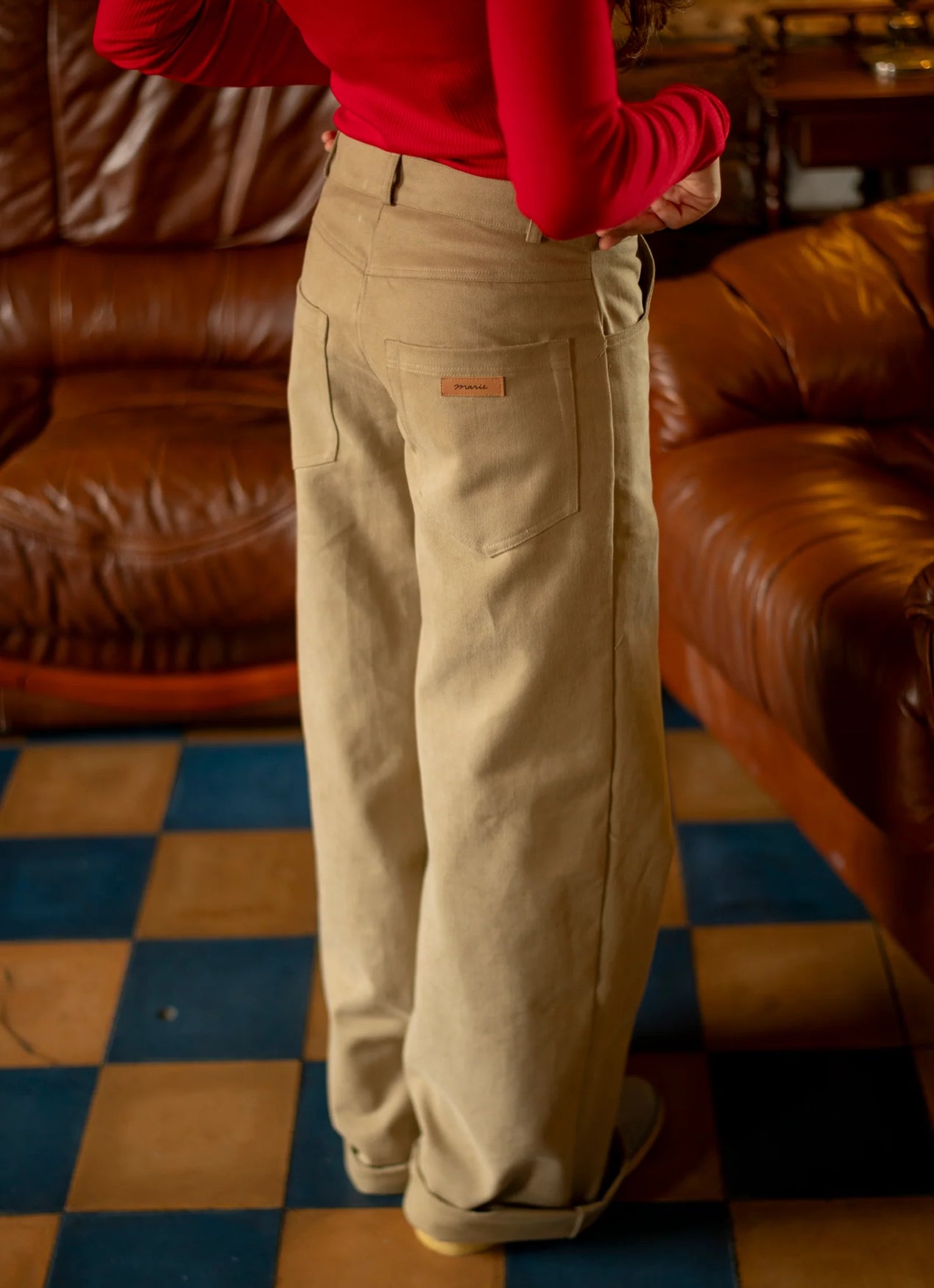 Trousers caterina denim beige