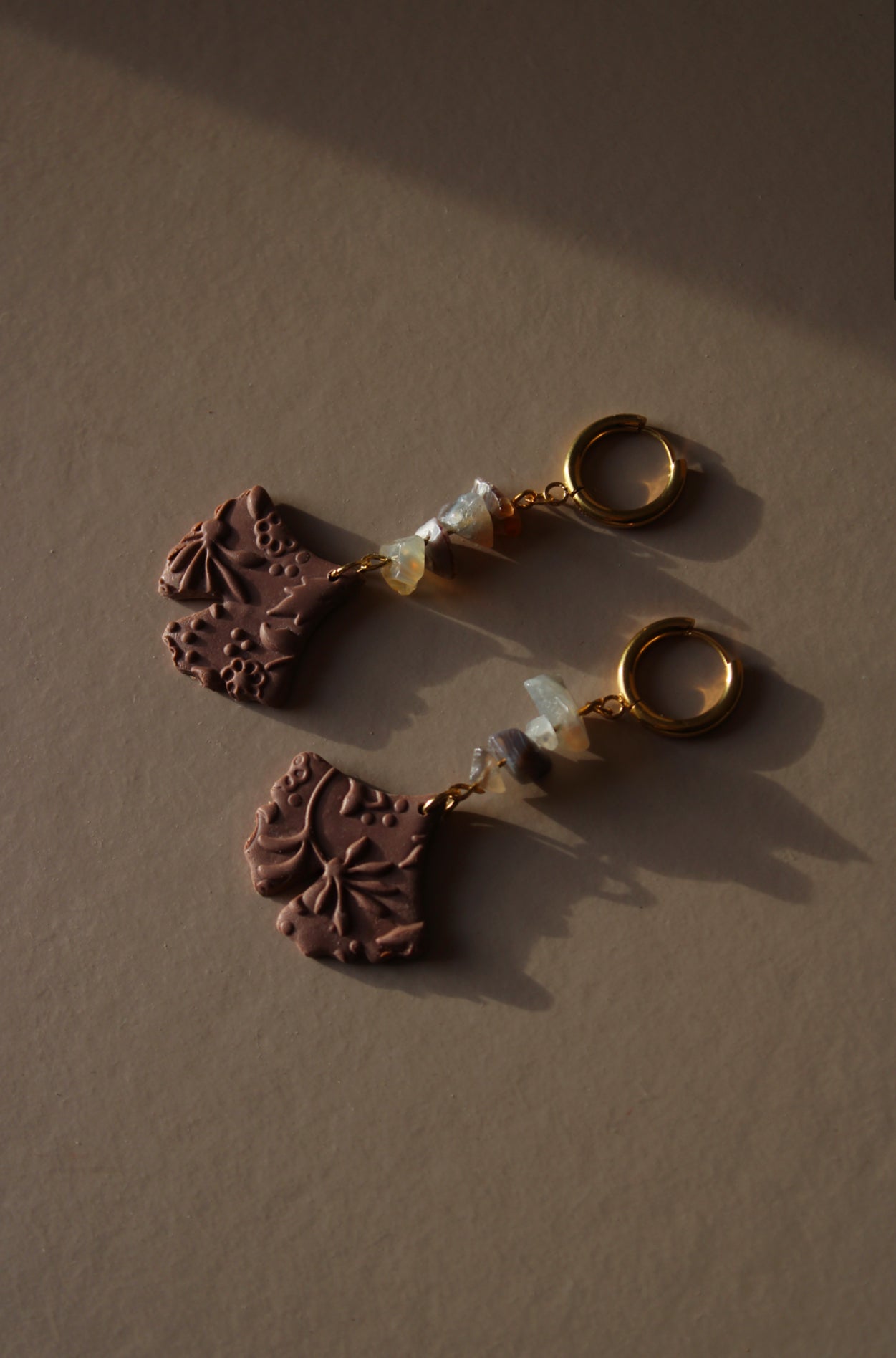 Ginkgo Agata Earrings