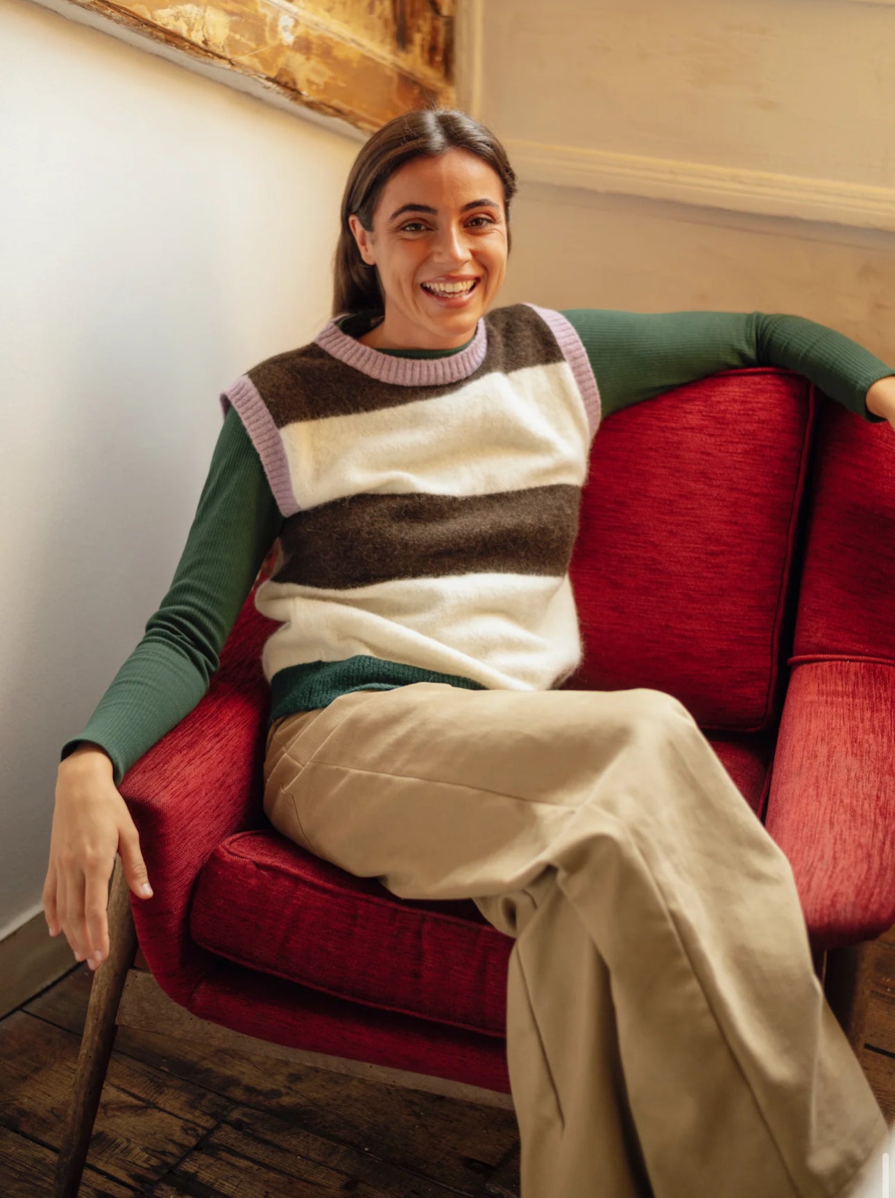 Vest abril stripes