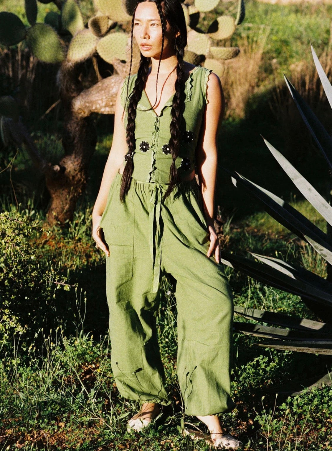 Pantalón Balloon Verde
