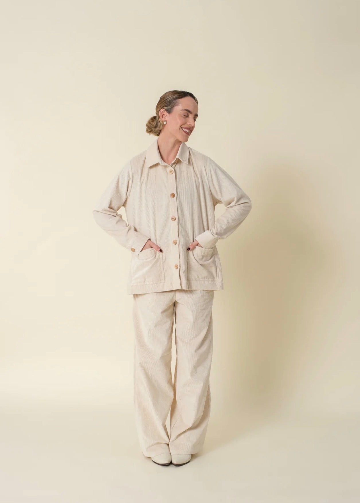 Coat Corduroy Noa Off White