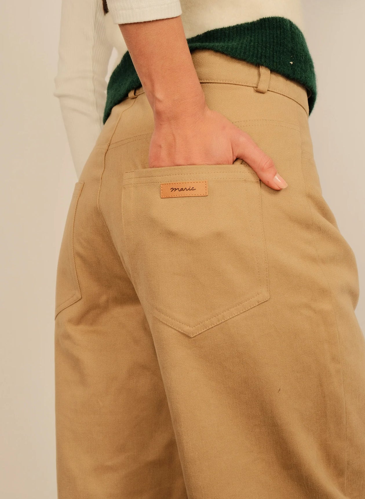Trousers caterina denim beige