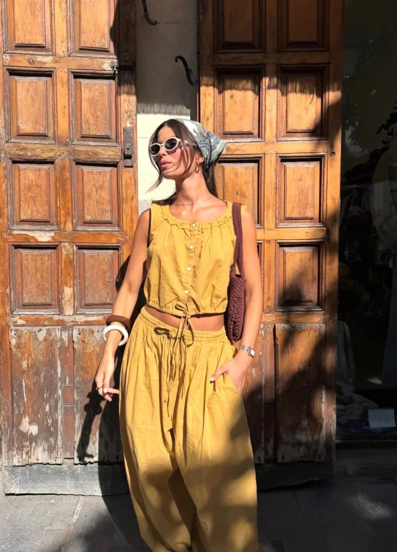 Ina pants camel