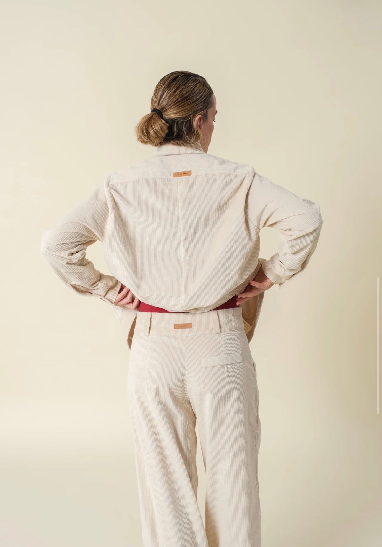 Trousers Olivia Corderoy Off White