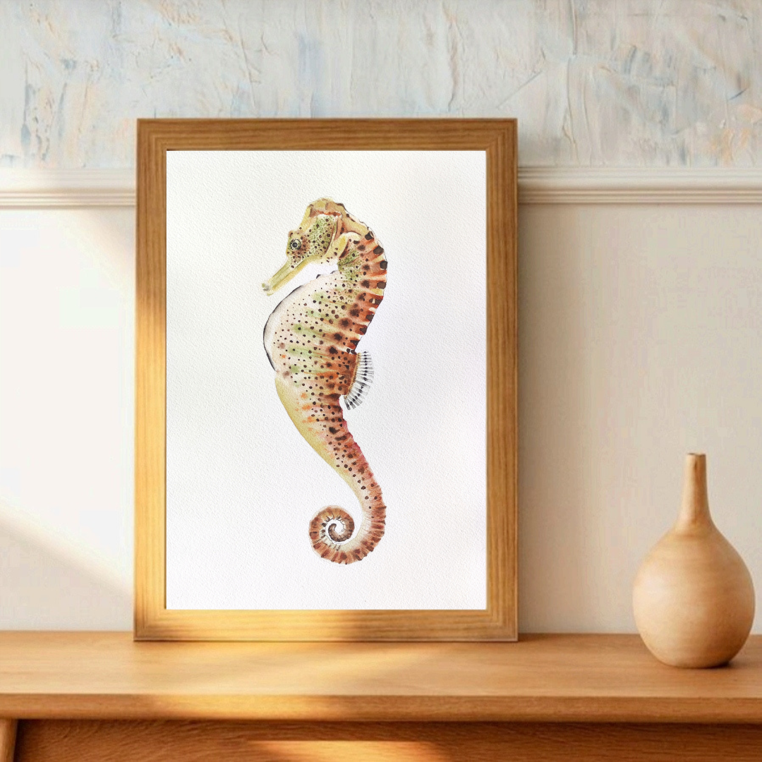 Watercolor Set "Seaweed" and "Seahorse"