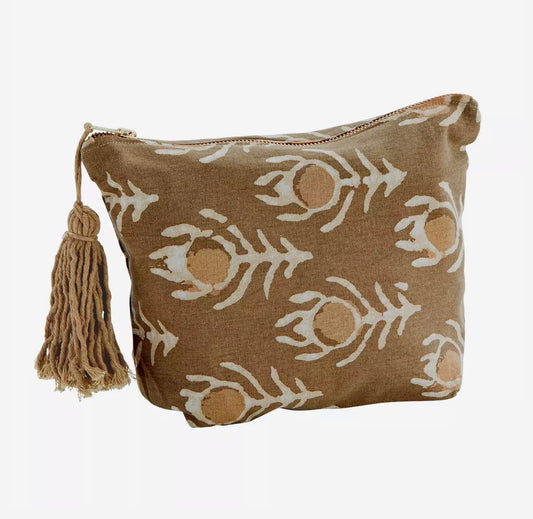 Printed Washbag with tassel